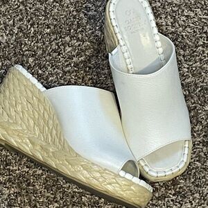 Chic White Wedge Sandals by Aldo